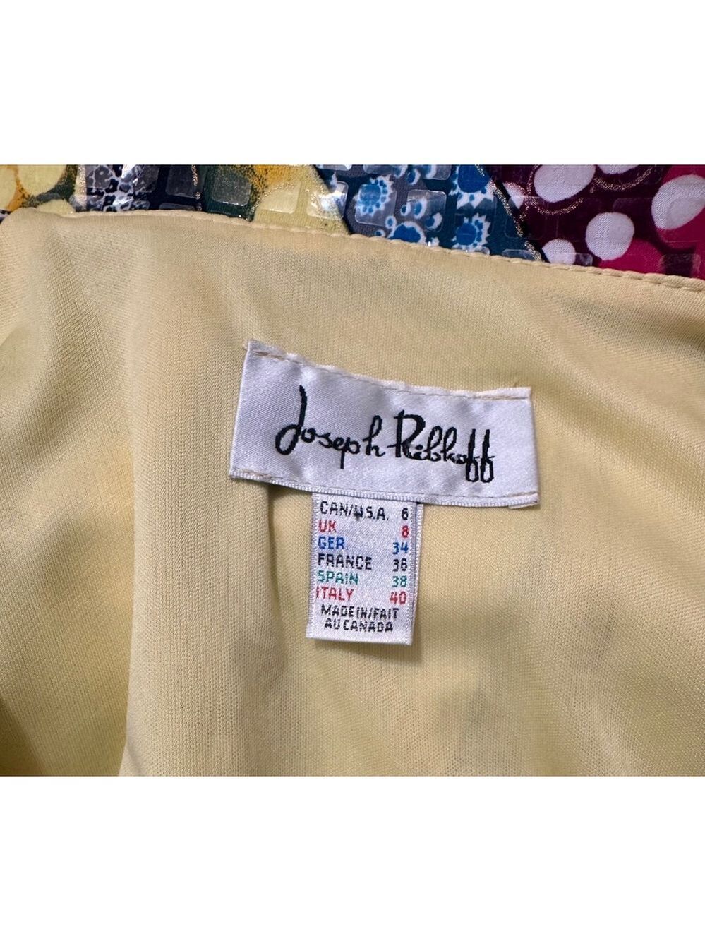 Women's Joseph Eye-Catching Ribkoff Blazer Size 6 Multi-color - Picture 8 of 8
